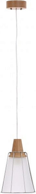 Подвес ALFA Party 1xE27 белый/дерево светлое 60312 