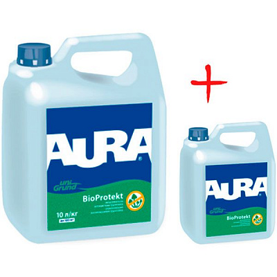 Комплект Aura Unigrund BioProtekt 10 л + 3 л
