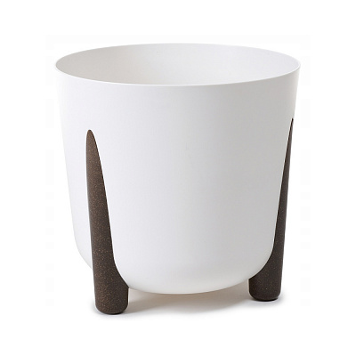 Вазон пластик FRIDA 30х28,5 см круглий білий матовий 12,4 л Lamela (9052295)