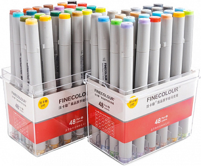 Набор маркеров FINECOLOUR Junior 48 цветов EF101-TB48 разноцветный 