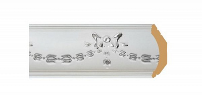 Плинтус для натяжного потолка Dellos Baget 148-3-114 2400x45x31мм 