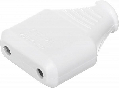 Гнездо De-Pa 11110 без заземления 220В 10А IP20 пластик белый