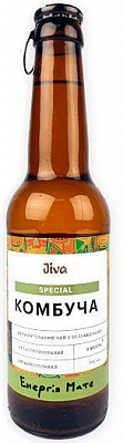 Комбуча Jiva Энергия Мате с настоем мате и медом 0,33 л (4820228090173) 