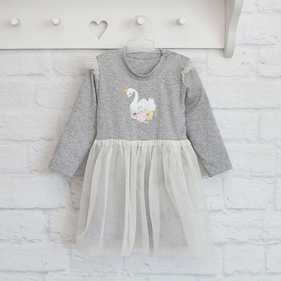 Платье Blanka Лебедь р.98 серый 110192 