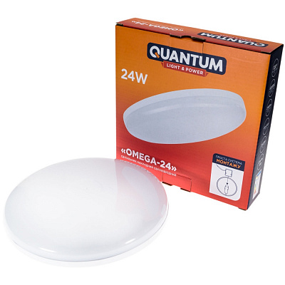 Світильник стельовий Quantum круглий OMEGA-24 4000К IP40 24 Вт білий QM-OMEGA-24-4К