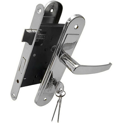 Комплект Bruno ручка 1128 + замок 968-55 + циліндр 60 мм хром