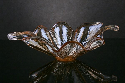 Ваза стеклянная медовая Rondine 54х37 см Antonio Tammaro