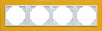 Рамка чотиримісна Efapel ANIMATO Logus універсальна жовтий 90940 TRG