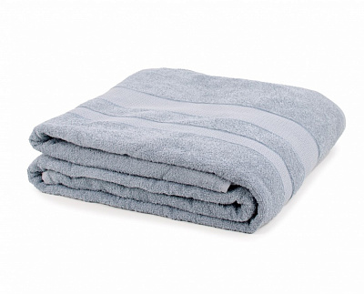 Простынь махровая 200x220 см голубой ТЕКС