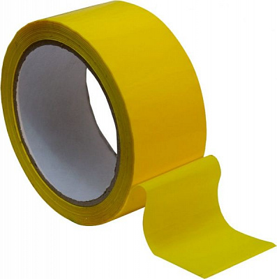 Лента самоклеящаяся PROзапас желтая 45 мм 100 м 40 мкн