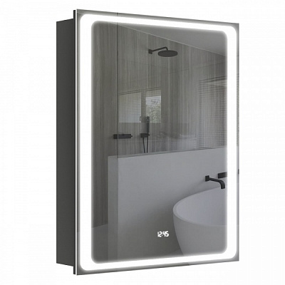 Зеркальный шкаф Aquarius Modena с LED-подсветкой 60 графит 