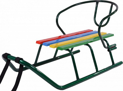 Санки Vitan Балу зеленые со спинкой 7210 