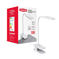 Настольная лампа аккумуляторная Maxus 5 Вт белый 1-MDL-5W-CLIP