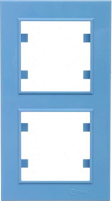 Рамка двухместная Makel Karea вертикальная синий