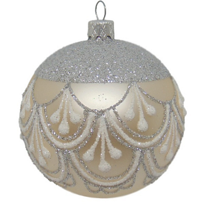 Шар новогодний d80 волан/7055 