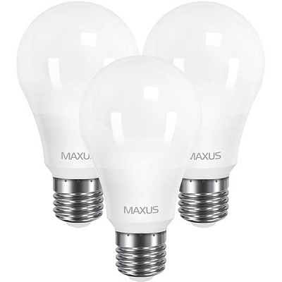 Лампа LED Maxus A60 10 Вт E27 теплый свет 3 шт