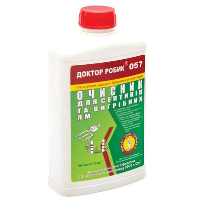 Біопрепарат Доктор Робик 57 для септиків і вигрібних ям 798 мл
