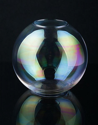 Ваза стеклянная прозрачная ластер аквариум 18,5х16,5 см Luna