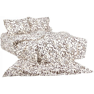 Комплект постільної білизни Вензель 1,5 мокко