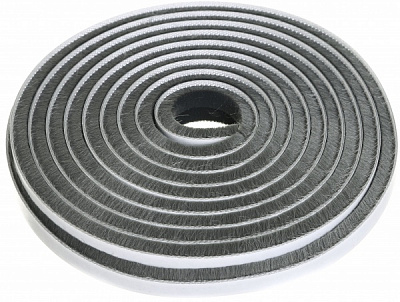 Пилозахисна щітка короткий ворс 9х6 мм 5,5 м сіра