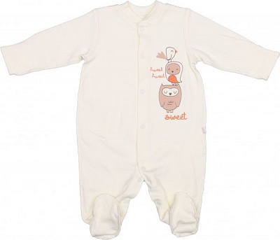 Комбинезон унисекс Bembi КБ4 р.56 молочный 