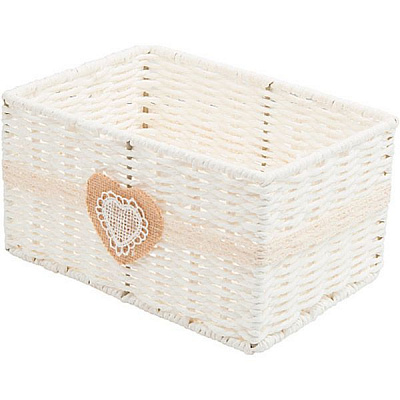Корзина Handy Home EW-60 L Сердечко 16 л айвори 170x360x270 мм