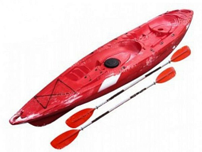 Каяк Kolibri TwinWave-400 двухместный с веслами 2 шт в ассортименте