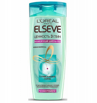 Шампунь L'Oreal Paris Elseve Ценность 3 глин 250 мл