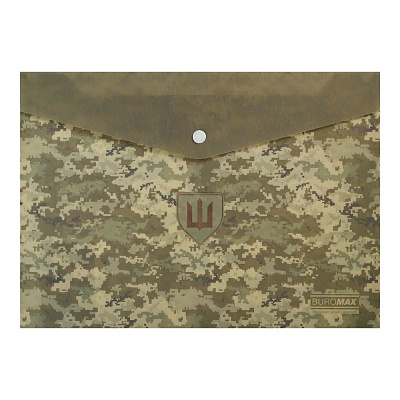 Папка-конверт MILITARY А4 зеленый Buromax BM.3943-04