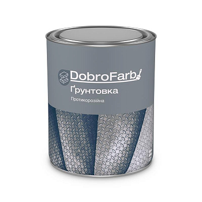 Грунт-антикор DobroFarb противокоррозионная серая 0,8кг