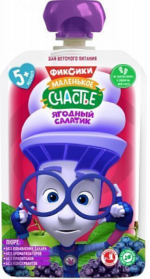 Пюре Фиксики Ягодный салатик 90 г 4813163003377 