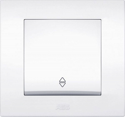 Вимикач прохідний одноклавішний ABB Cosmo без підсвітки 10 А білий 619-010200-209