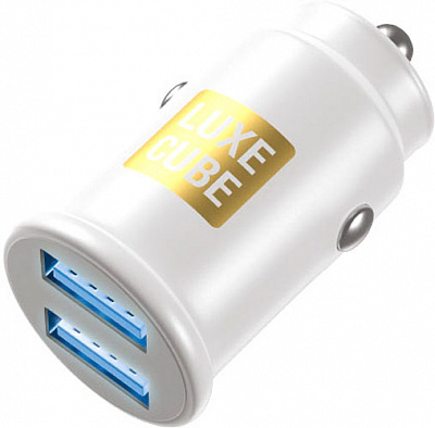 Адаптер автомобильный Luxe Cube 2.4А белый