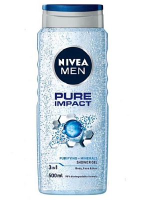 Гель для душа Nivea MEN Заряд чистоты 500 мл