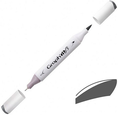 Маркер двосторонній Graph'it GI89508 нейтральний сірий 8