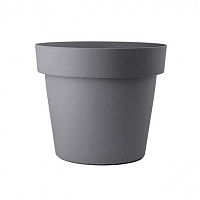 Горщик пластиковий Sanja IPPI Мелроуз 35 см круглий 18л антрацит 