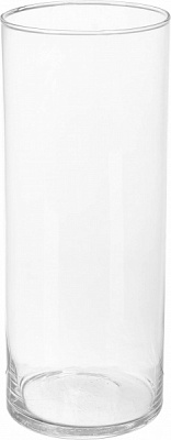 Ваза стеклянная Цилиндр прозрачная h25 d10 25 см 