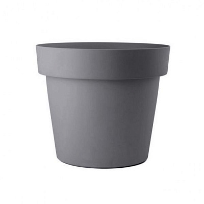 Горщик пластиковий Sanja IPPI Мелроуз 35 см круглий 18л антрацит