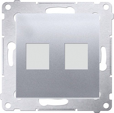 Адаптер Simon Premium подвійний TV срібний DKP2.01/43