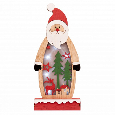 Декоративная новогодняя фигура Novogod'ko Дед Мороз светодиодная (LED) 28 см 