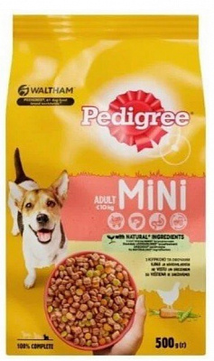 Корм сухой для малых пород Pedigree с домашней птицей и овощами 500 г