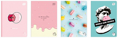 Зошит А5 60 аркушів в клітинку євро-формат ароматизований Bubble Gum InterDRUK