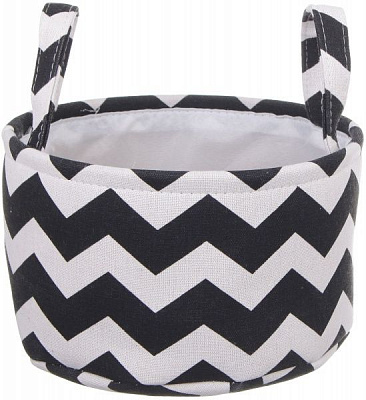 Корзина BW 24х14 см черно-белый