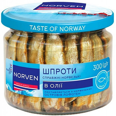 Шпроти в олії Norven 300 г