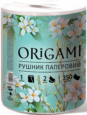 Бумажные полотенца ORIGAMI 350 отрывов двухслойная 1 шт.