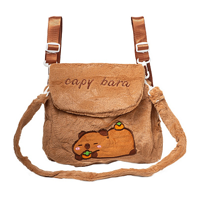 Сумка-мішок ZiBi Capybara 25x24x8 см коричневий