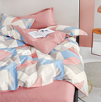 Комплект постельного белья Geometry pink 2 разноцветный La Nuit 