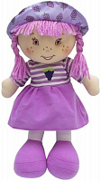 Лялька Девілон 860876 м'яконабивна з вишитим обличчям 36 см фіолетова