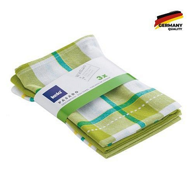 Набір рушників кухонних Pasado 65х45 зелений 3 шт. 45x65 см Kela зелений