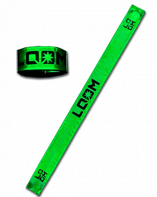 Браслет светоотражающий LOOM Slap с бархатной подкладкой 3x34 см LM-0016-green зеленый
